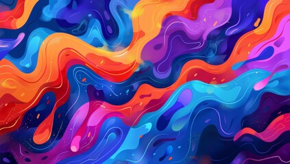 Poster - Ai-generated dynamic wallpaper background illustration.