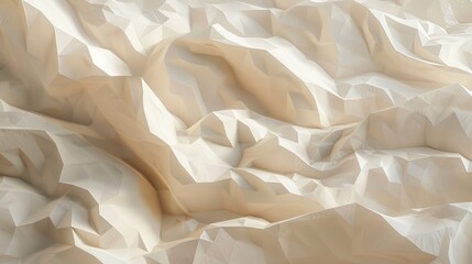Poster - White, polygonal 3D wallpaper with Tetrahedrons.