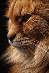 Poster - A surreal image of fur with a liquid metallic sheen, set against a solid black background,