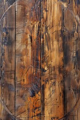 Poster - Close-up shot of a wooden table with intricate grain pattern
