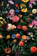 Poster - A collection of fresh flowers arranged in a decorative vase for display or gift-giving