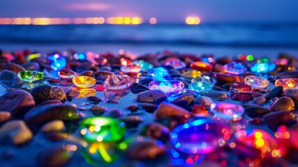 Wall Mural - A stock photograph of stones on the beach in HD 8K resolution