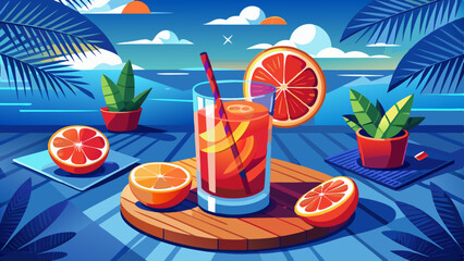 Canvas Print - Summer cocktails, lemonade, refreshing drinks, cocktail party concept