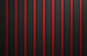 Poster - With copy space, vertical, same-size black and red stripes form an optical pattern, suitable for backgrounds, hotel wallpaper, or boudoir backdrops.