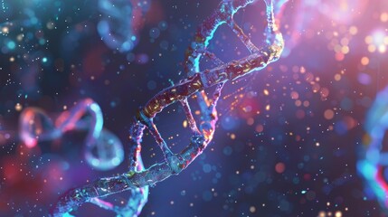 DNA double helix genetic material. Gene sequencing abstract design. Floating in space background, .science, abstract, biology, biotechnology, molecular, health, genetic