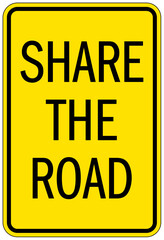 Bicycle share the road sign