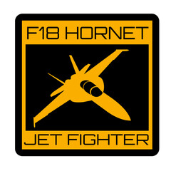 Wall Mural - f18 hornet military jetfighter design