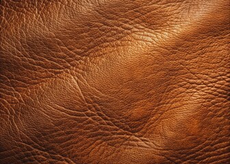 Close-up of a rich, supple brown leather texture with subtle grain and nuanced shading, evoking a sense of luxury, sophistication, and timeless elegance.