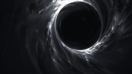 realistic isolated Black Hole in space background for template decoration and wallpaper covering. Concept of universe and wormhole