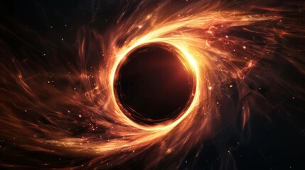 realistic isolated black hole in space background for template decoration and wallpaper covering. co