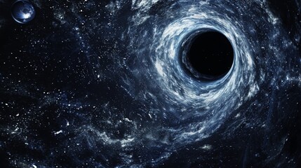 Wall Mural - realistic isolated Black Hole in space background for template decoration and wallpaper covering. Concept of universe and wormhole
