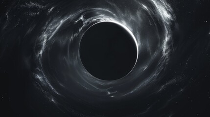 realistic isolated black hole in space background for template decoration and wallpaper covering. co