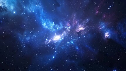 Wall Mural - realistic cosmic galaxy background. concept of space, nebula and cosmos