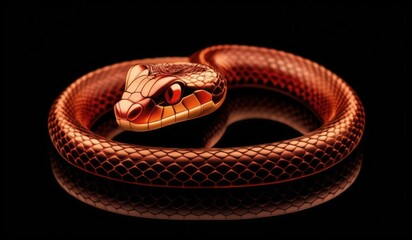 Wall Mural - red snake