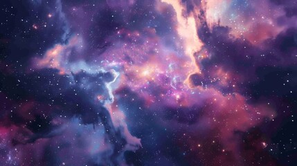 Wall Mural - realistic cosmic galaxy background. concept of space, nebula and cosmos