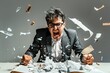 © WhimsyCreative - Stressed Businessman Shouting And Throwing Documents In Office