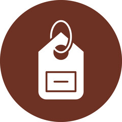 Poster - Tag Glyph Brown Circle Icon