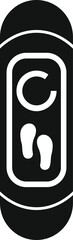 Poster - smart scale measuring body composition icon in simple style on a white background