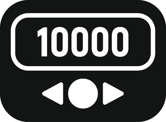 Poster - Electronic pager showing number 10000 on display, being used for communication