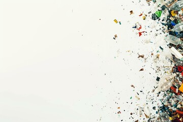 Naklejka na meble Isolated Garbage Trash Heap with White Background Graphic Generative Illustration