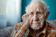© Renata Hamuda - portrait of older man with Sadness in the eyes in residence for the elderly, dementia or Alzheimer disease and loneliness concept