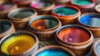 © Media Srock - A collection of colorful lenses with a variety of colors and sizes. The lenses are arranged in a row, with some overlapping each other. Scene is one of creativity and artistic expression