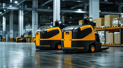 Poster - An autonomous robots supplier with robot arms that operate in smart distribution warehouses.