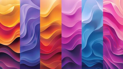 Wall Mural - Vibrant Geometric Prism Poster Background Generative AI