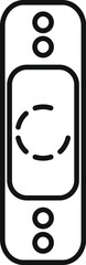 Poster - Line icon of a fitness tracker showing exercise progress on its screen