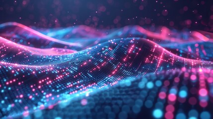 A futuristic background depicts a data transfer concept. An abstract background depicts a future cyberspace.
