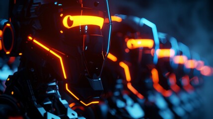 Poster - A cinematic look AI robot workforce wallpaper.