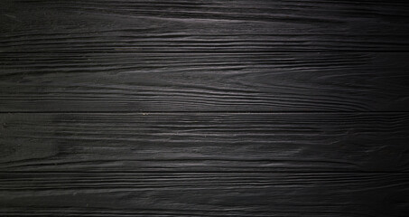 Wall Mural - Scratched brown black wooden textured flooring background