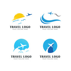 Wall Mural - set of travel logo vector