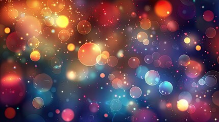 Poster - A bright, colorful background with a bokeh effect and soft circles of light.