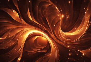 Canvas Print - creative waves design bright Abstract graphic effect Brown background art Blurred