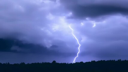 lightning in the field