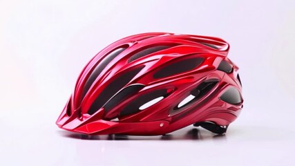 Wall Mural - A bike helmet isolated on a white background