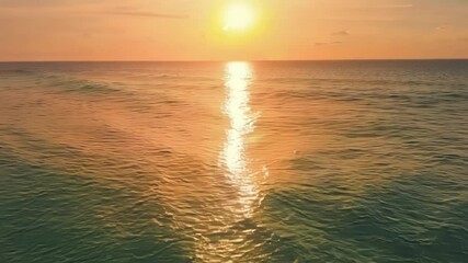 Poster - The suns reflection on the calm waters of the ocean creates a dazzling display of light and color a true feast for the eyes.