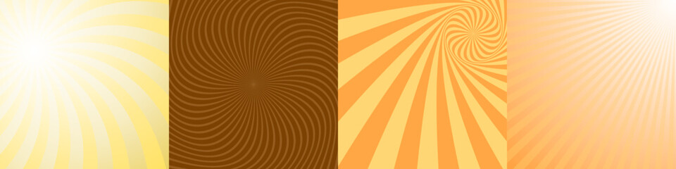 Poster - Abstract geometric ray burst background set