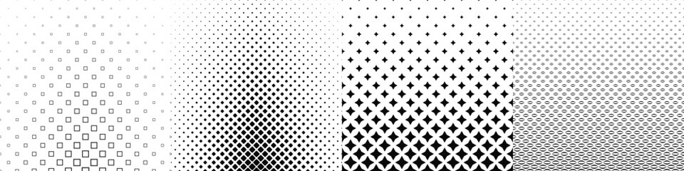 Poster - Black and white pattern collection