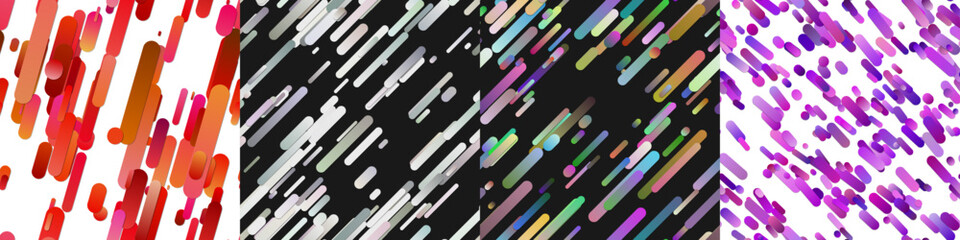 Poster - Seamless gradient stripe background set