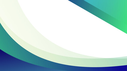 Wall Mural - abstract background with flowing blue and green curves on white for modern business presentation des