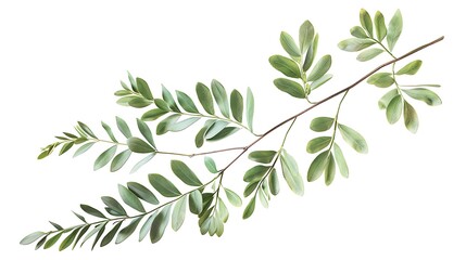 Naklejka na meble Branch with Lush Green Leaves