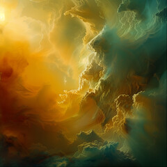 Wall Mural - blick in die himmelswelt - view into the heavenly world