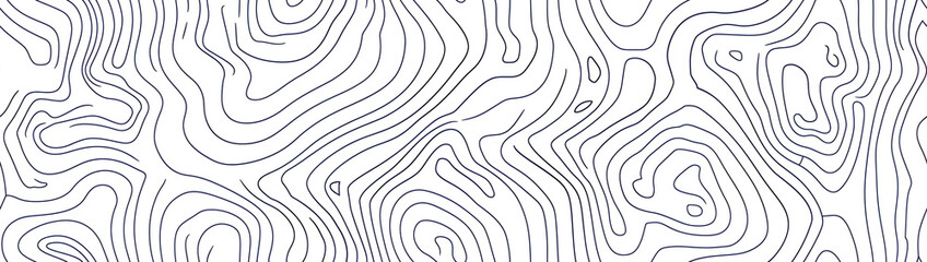 Wall Mural - vector line art seamless pattern of topographic lines on a white background,