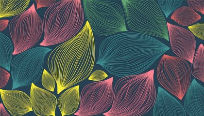 Abstract art nature background . Modern shape line art wallpaper. Bright foliage botanical tropical leaves and floral pattern design for summer sale banner , wall art, prints and fabrics.