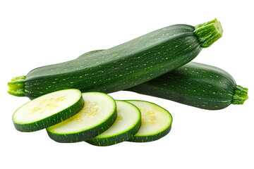 Wall Mural - Fresh Green Zucchini Sliced