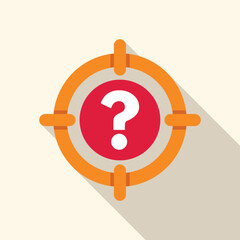 Poster - question mark is being targeted with crosshairs, symbolizing the concept of problem solving