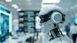 © Stone Story - Futuristic advanced AI robot working in modern tech laboratory. Advanced robotics and artificial intelligence concept.