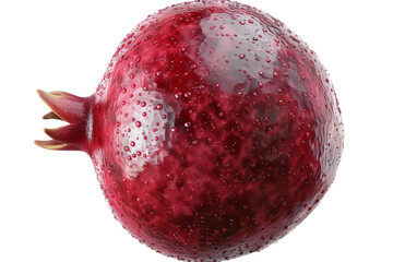 Wall Mural - Single Red Pomegranate With Water Droplets